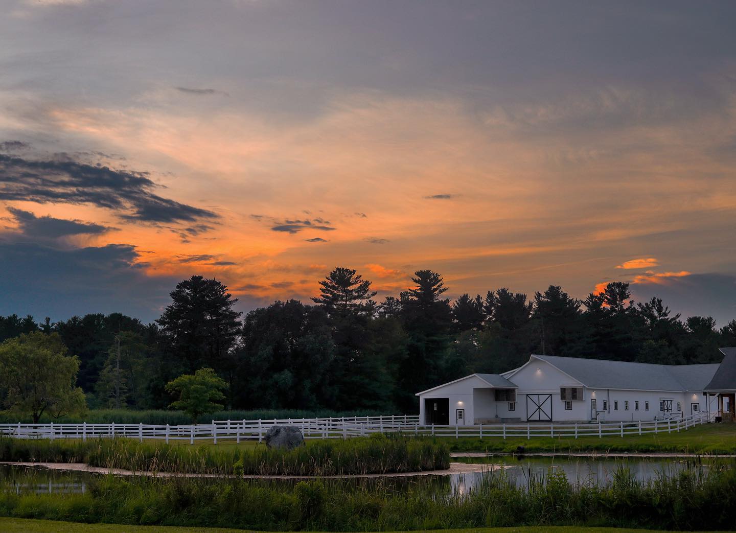 Barn sunset